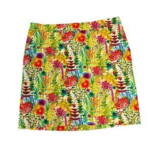 J Crew Liberty of London Skirt Yellow Floral Mini Tresco Size 0